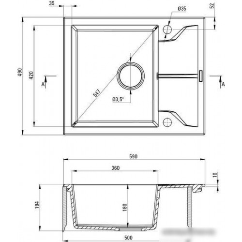 Кухонная мойка Deante Andante ZQN N11A (nero)