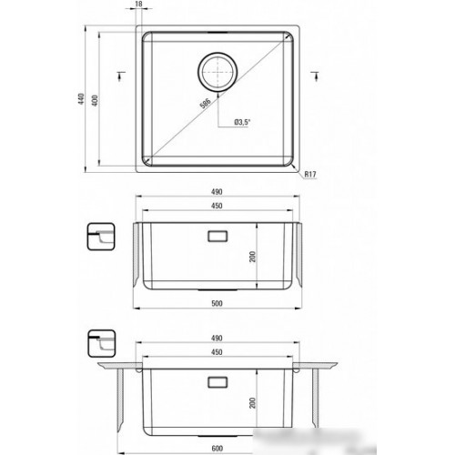 Кухонная мойка Deante Egeria ZPE 010D
