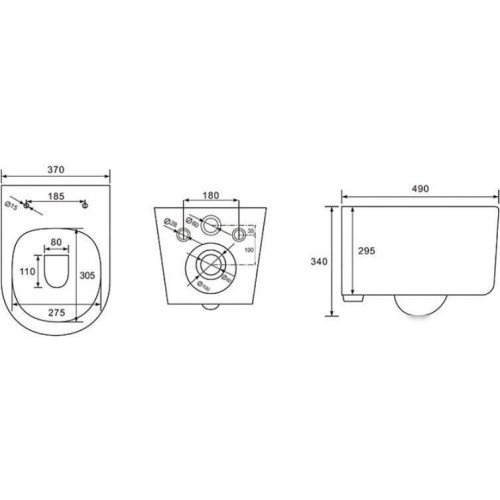 Унитаз подвесной Grado GD-W204T