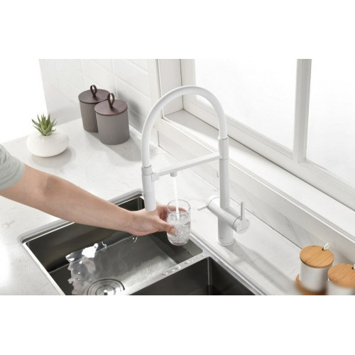 Смеситель Paulmark Gravity Gr213888-WH (белый/белый матовый)