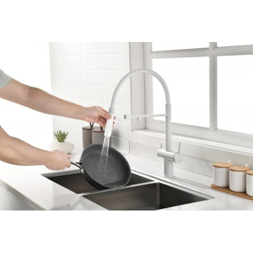 Смеситель Paulmark Gravity Gr213888-WH (белый/белый матовый)