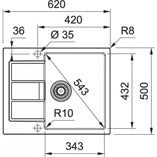 Кухонная мойка Franke Sirius 2.0 S2D 611-62 (500) Tectonite 143.0628.363 (белый)