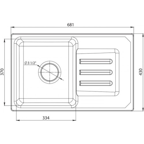 Кухонная мойка GranFest SMART GF-SM680L (белый)