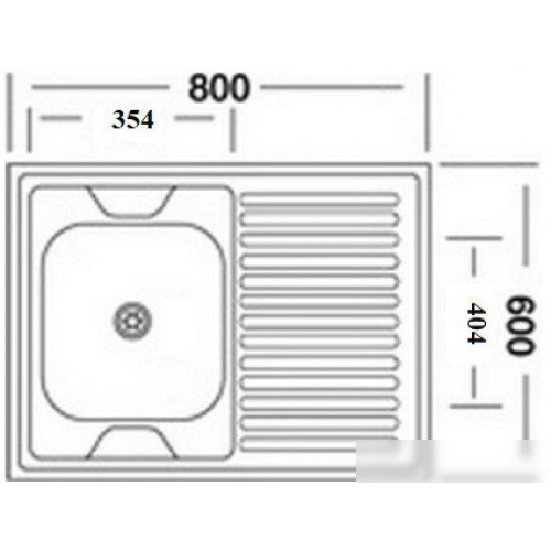 Кухонная мойка КромРус EC-220M RUS (левая)