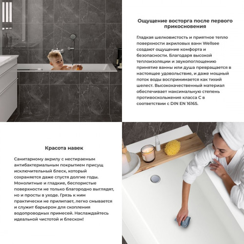 Ванна Wellsee FreeDom 2.0 165x80 233002000 (встраиваемая ванна белый глянец)