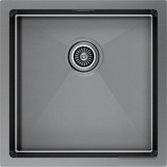 Кухонная мойка Paulmark Gerberg 44 UNI PM254444-GM (черный/вороненая сталь)