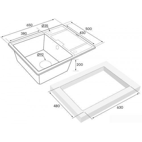 Кухонная мойка Paulmark Weimar PM216550-WH