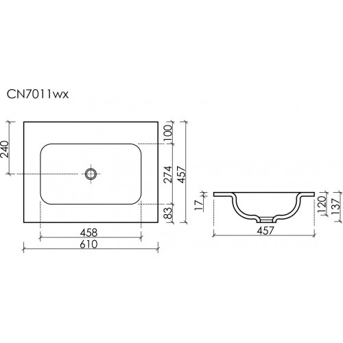 Умывальник Ceramica Nova CN7011wx