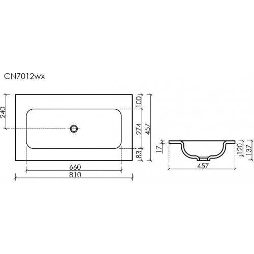 Умывальник Ceramica Nova CN7012wx