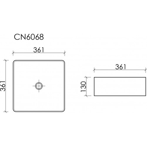 Умывальник Ceramica Nova CN6068MB (черный матовый)