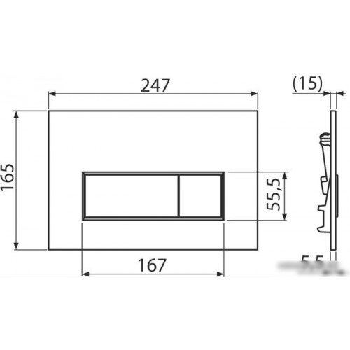 Панель смыва Alcaplast M576 (белый матовый)