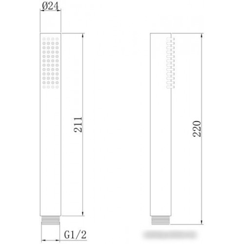Душевая лейка Abber AF0051G (золото матовое)