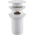 Донный клапан Abber AF0009W (с переливом, белый)