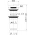 Донный клапан Abber AF0009W (с переливом, белый)