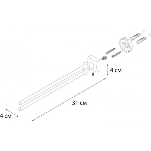 Держатель для полотенца Fixsen Kvadro FX-61302A