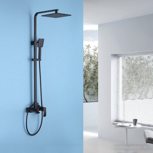Душевая система Abber Wasserfall AF8616B (черный матовый)