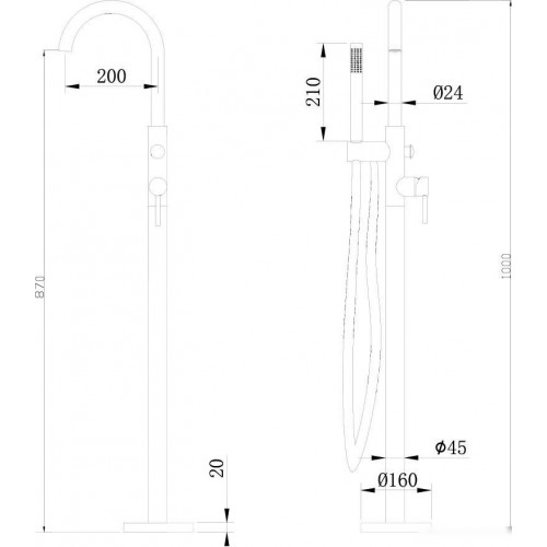 Смеситель Abber Wasser Kreis AF8115G (золото матовое)