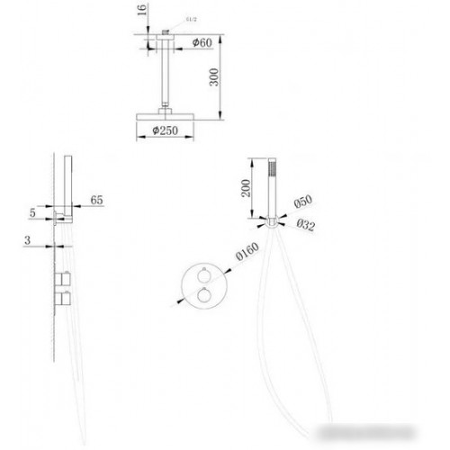 Душевая система Abber Wasser Kreis AF8121RG (розовое золото)