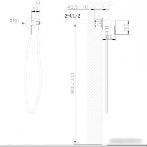 Гигиенический душ Abber Wasser Kreis AF8125RG