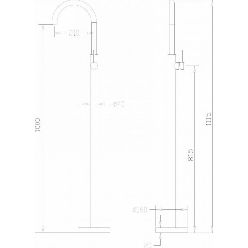 Смеситель Abber Wasser Kreis AF8141G (золото матовое)