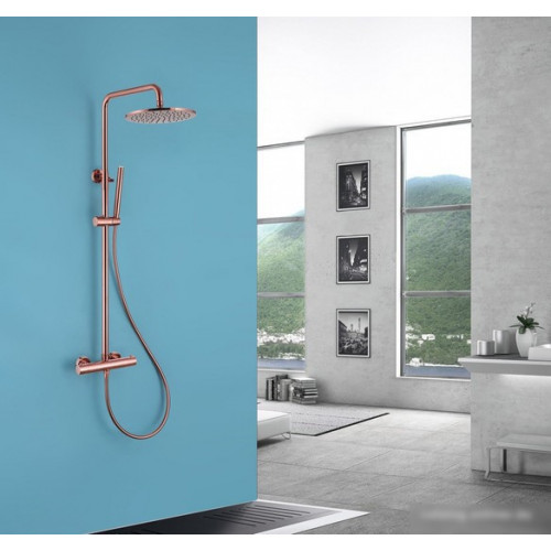Душевая система Abber Wasser Kreis AF8160RG (розовое золото)