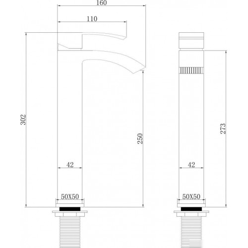Смеситель Abber Wasserfall AF8611G (золото матовое)