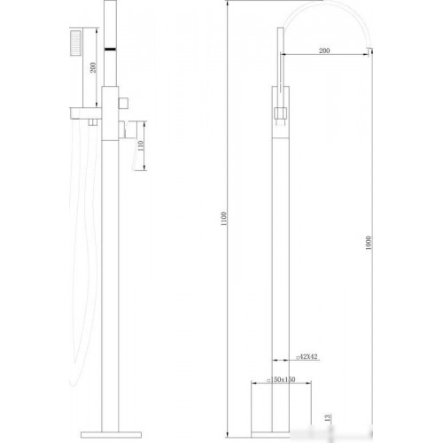 Смеситель Abber Wasserfall AF8615NG (никель)