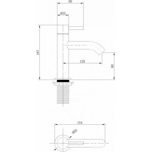 Смеситель Abber Wasser Kreis AF8110G (золото матовое)