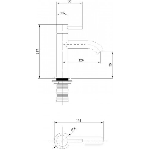 Смеситель Abber Wasser Kreis AF8110NG (никель)