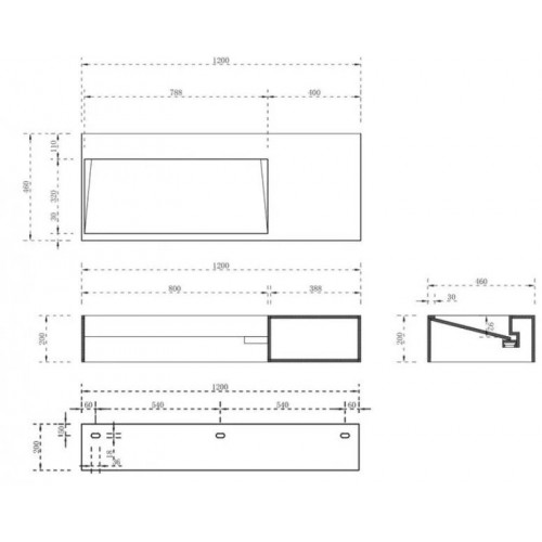 Abber Тумба с умывальником Stein AS2640-1.2 R (подвесной, белый матовый)