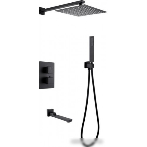 Душевая система Abber Daheim AF8250B (черный матовый)