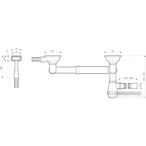Сифон Omoikiri WK-1.5 IN