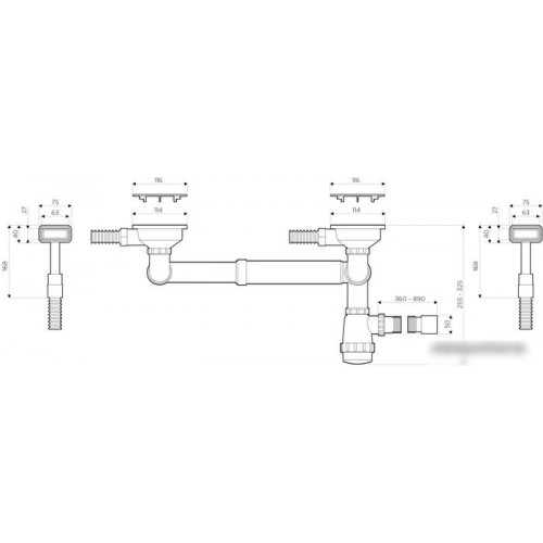 Сифон Omoikiri WK-2C IN
