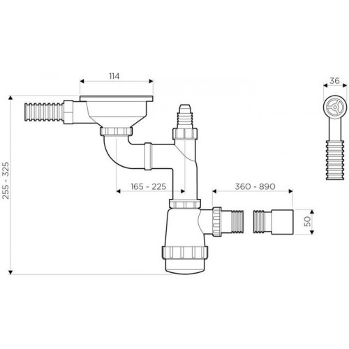 Сифон Omoikiri WK-1-R AB