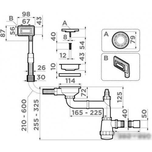 Сифон Omoikiri WK-1-UN LG 4956832
