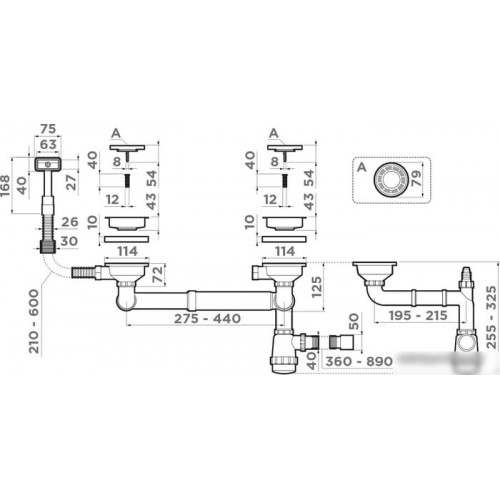 Сифон Omoikiri WK-1.5-S IN 4998039