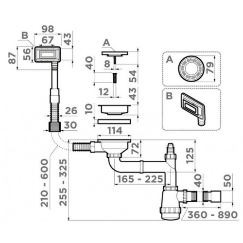 Сифон Omoikiri WK-1-UN GB 4956834