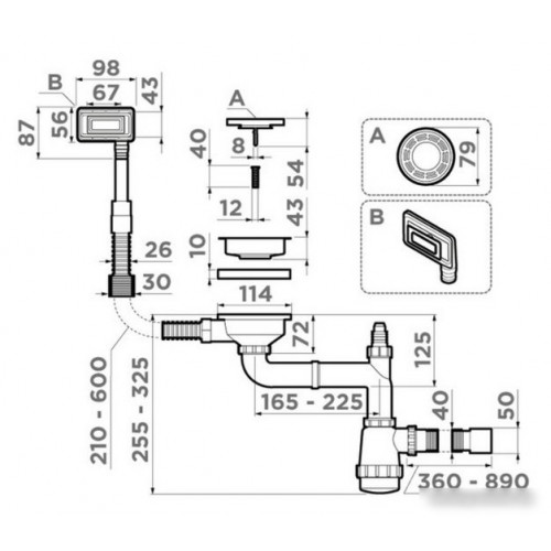 Сифон Omoikiri WK-1-UN GM 4956833