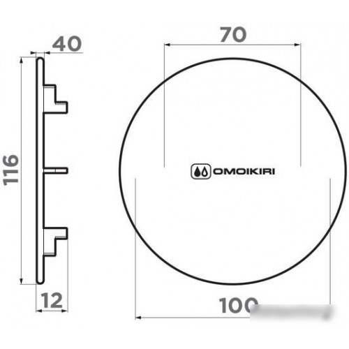 Накладка сливного гарнитура Omoikiri DEC LG 4957090