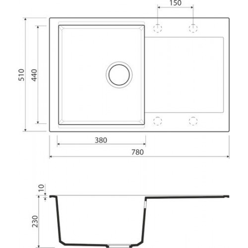 Кухонная мойка Omoikiri Daisen 78 SA