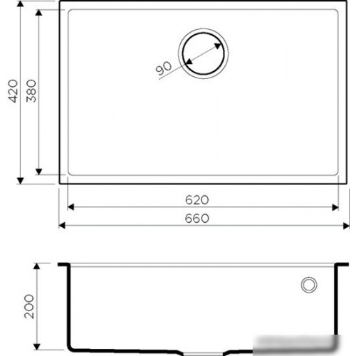 Кухонная мойка Omoikiri Tedori 66-U-BL (черный)