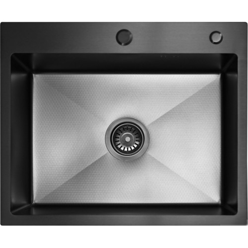 Кухонная мойка Blantek FS-5848HN Honeycomb Nano black ECO (+501F40-B)