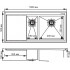 Кухонная мойка Omoikiri Akisame 100-2-LG-R (4993040)