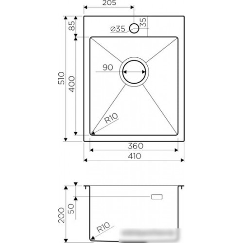Кухонная мойка Omoikiri Akisame 41 IN