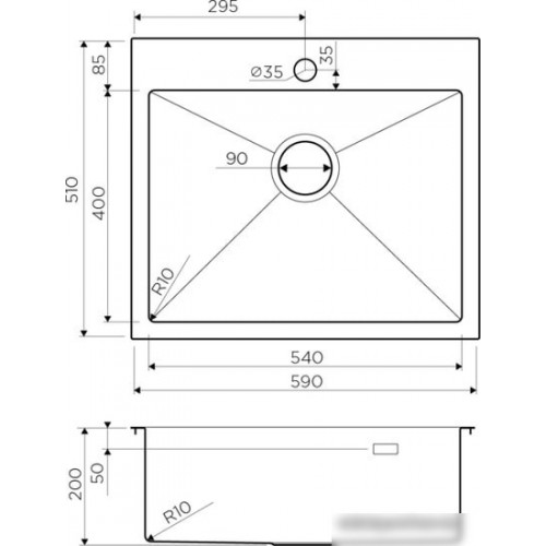 Кухонная мойка Omoikiri Akisame 59-IN