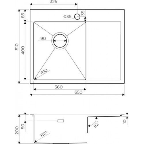 Кухонная мойка Omoikiri Akisame 65-GM-L