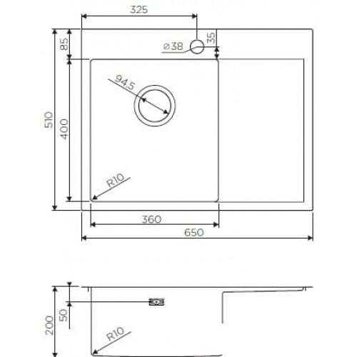 Кухонная мойка Omoikiri Akisame 65-GM-R