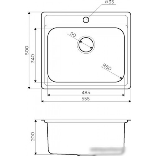 Кухонная мойка Omoikiri Ashi 56-IN