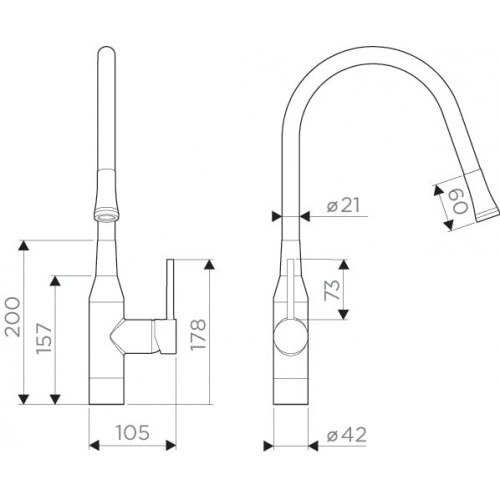 Смеситель Omoikiri Yatomi-BN-WH 4994250