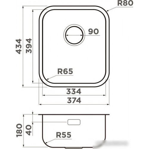 Кухонная мойка Omoikiri Omi 38-U/I-IN 4997435 (нержавеющая сталь)